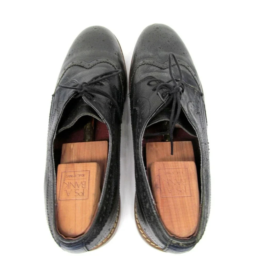 Cedar Wood State Mens Black Wingtip Brogue Derbys Size US 13 EUR 47